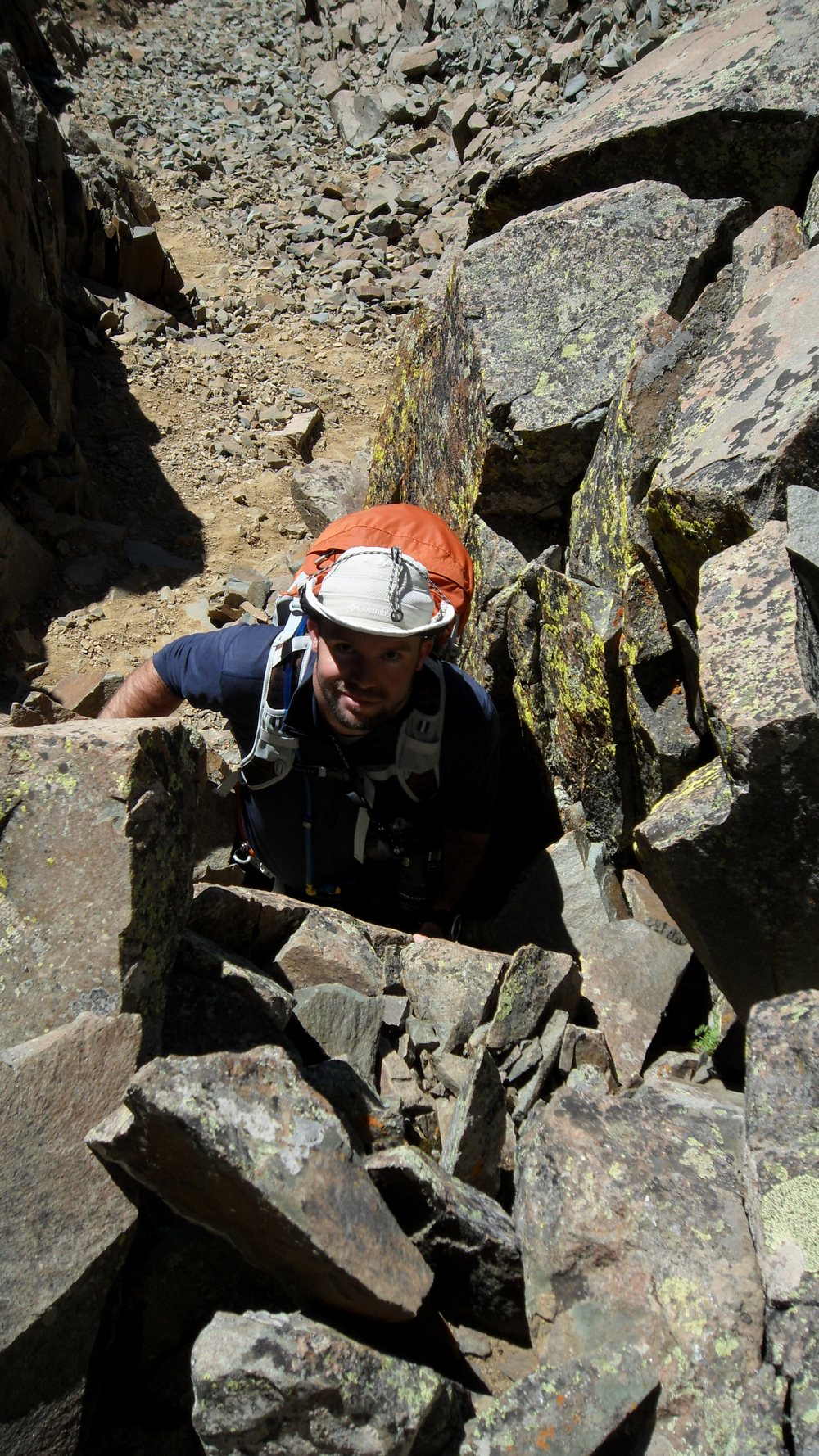 Heading down Mount Sneffels